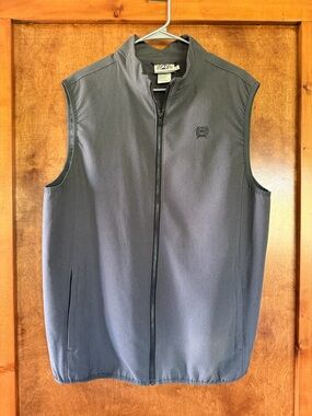 Cinch Men's Gray Zip-Front Sleeveless Vest - Lightweight
